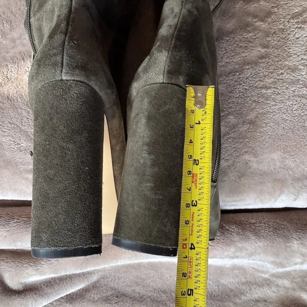 Aldo Mylla Real Suede Thigh High Knee Boots Hunter Green Sz 10 Whimsgoth Trendy